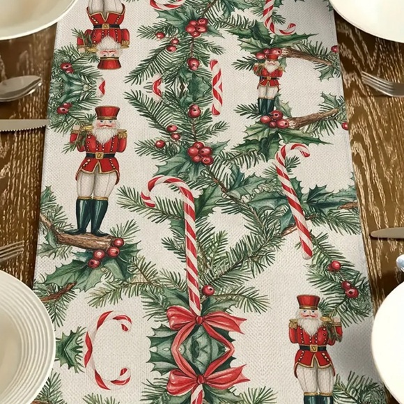 Vintage look Christmas nutcracker Santa Table Runner 13X72  Holiday Decor candy - Picture 7 of 7